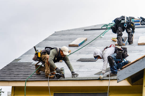 Professional Gutter Installation technician working in Lansing, MI